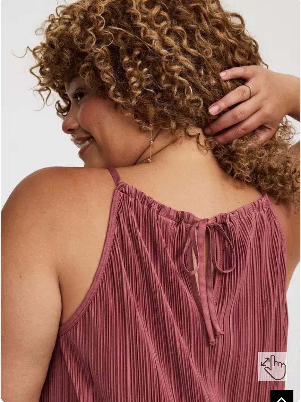 torrid Pleated Halter Midi Dress in Rosewood - Picture 4 of 9